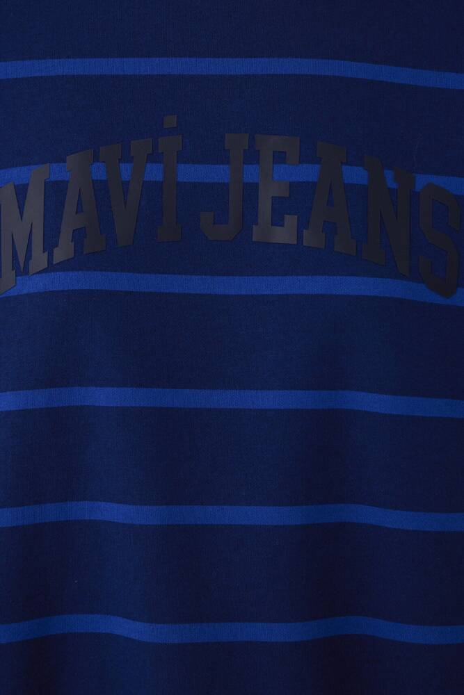 Kadın Bisiklet Yaka Logo Sweat 1S20129-85471 Mavi - 7