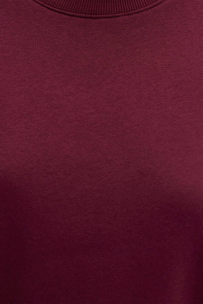 Kadın Bisiklet Yaka Sweat 1610198-70415 Bordo 
