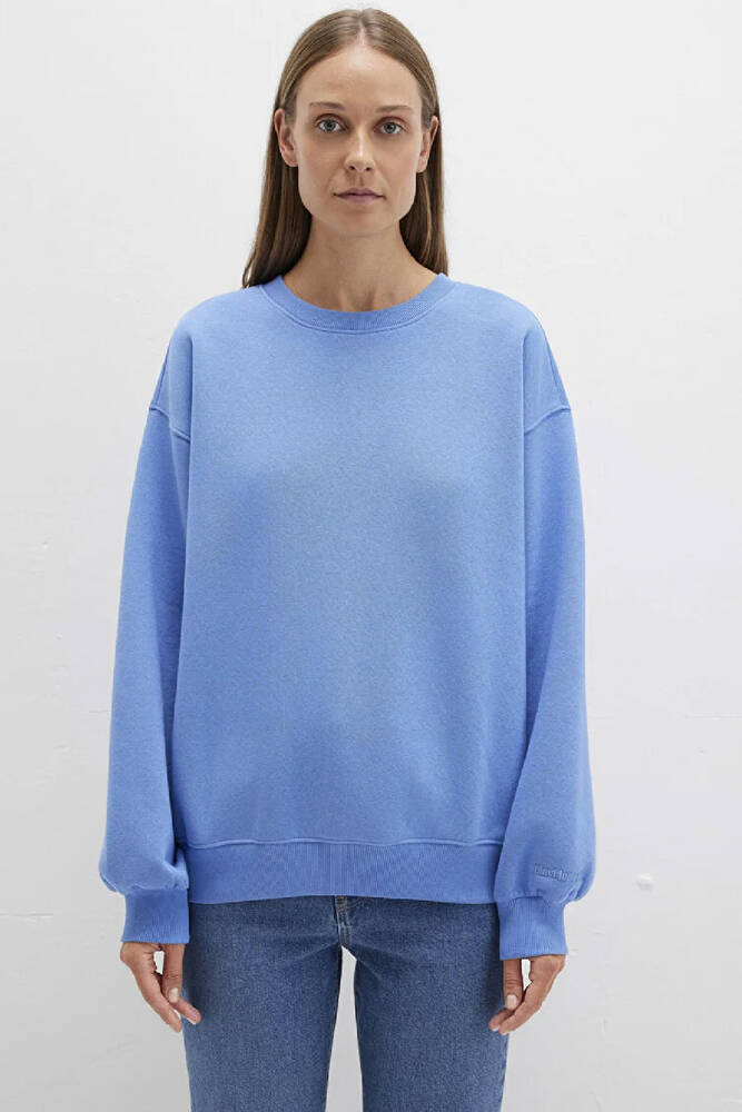 Kadın Bisiklet Yaka Sweat 1610198-70790 Mavi 