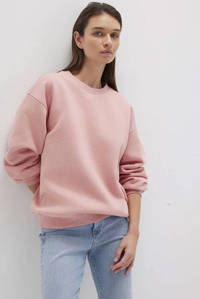 Kadın Bisiklet Yaka Sweat 1610198-91003 Pembe 