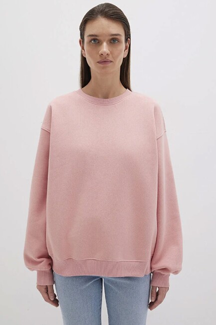 Kadın Bisiklet Yaka Sweat 1610198-91003 Pembe (3)