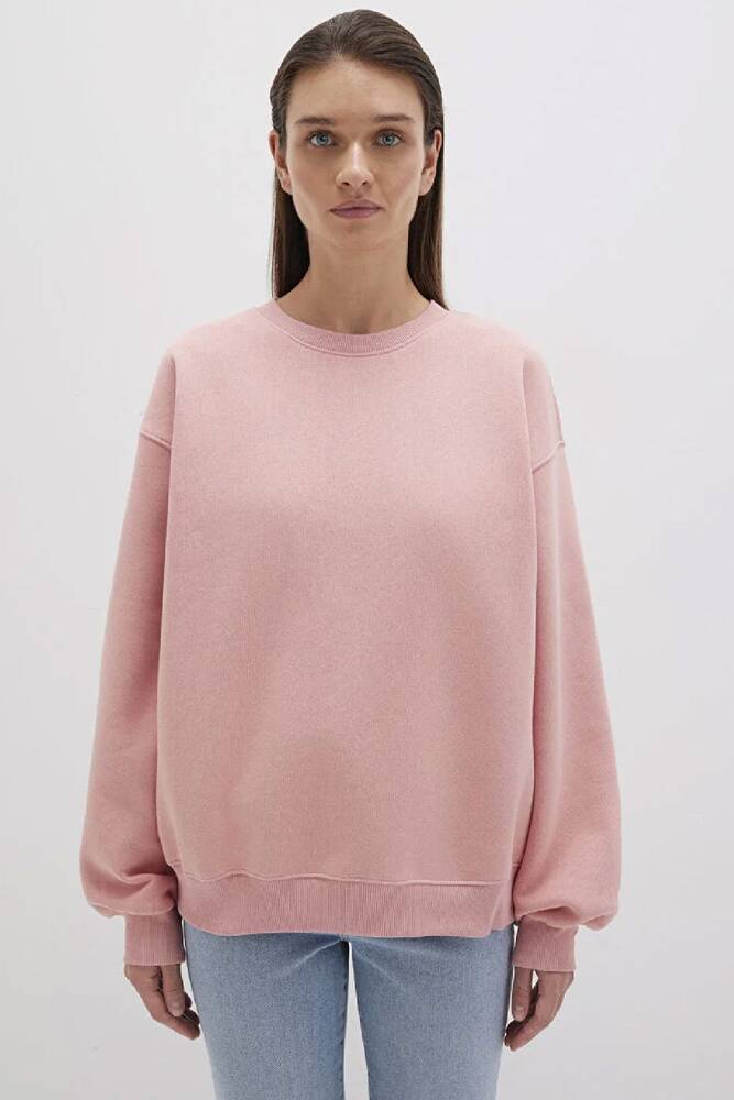 Kadın Bisiklet Yaka Sweat 1610198-91003 Pembe 