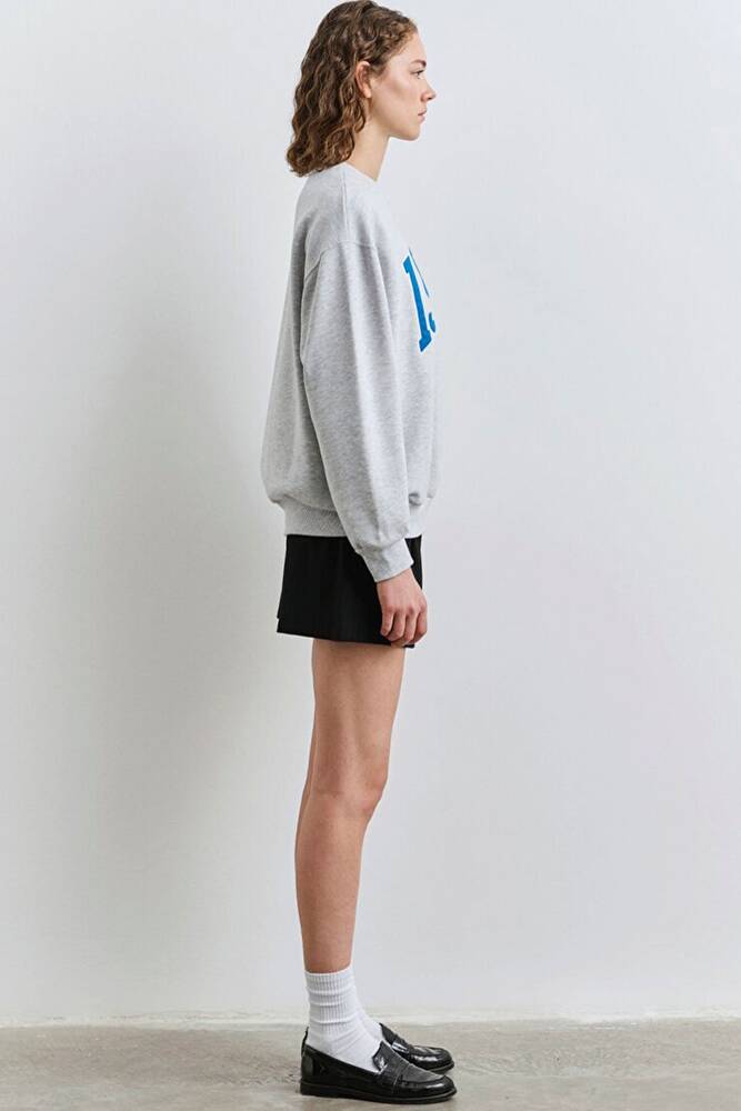 Kadın Bisiklet Yaka Sweat 1S10361-87033 Gri 