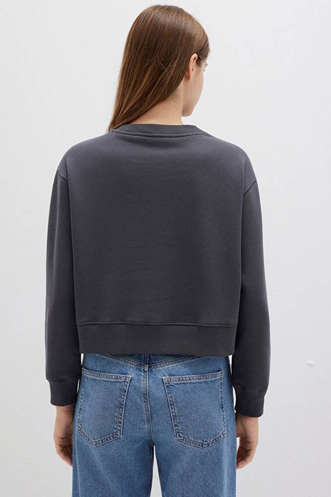 Kadın Bisiklet Yaka Sweat 1S10387-83620 Gri 