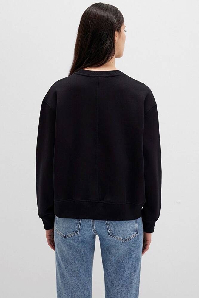 Kadın Bisiklet Yaka Sweat 1S10390-900 Siyah 