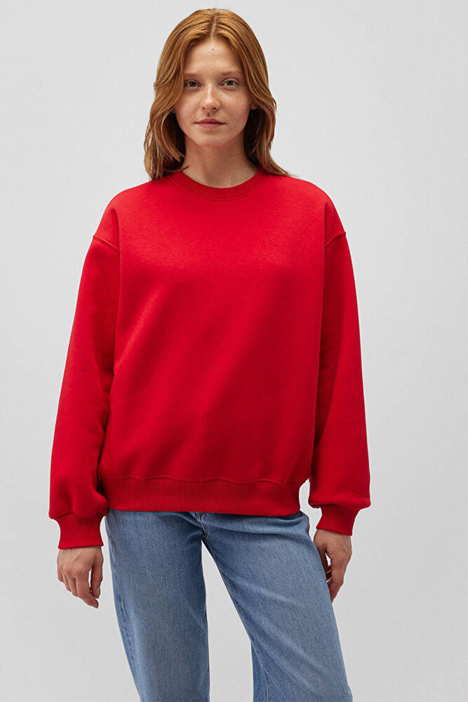 Kadın Bisiklet Yaka Kazak 1610198-80791 Kırmızı 