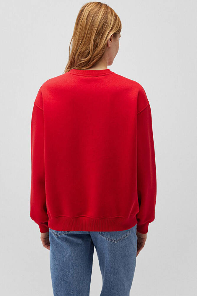 Kadın Bisiklet Yaka Kazak 1610198-80791 Kırmızı 