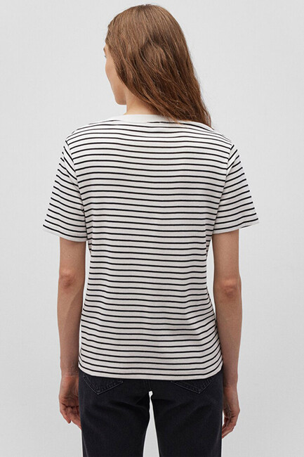 Kadın Bisiklet Yaka Tişört 1611653-85143 Siyah - Thumbnail