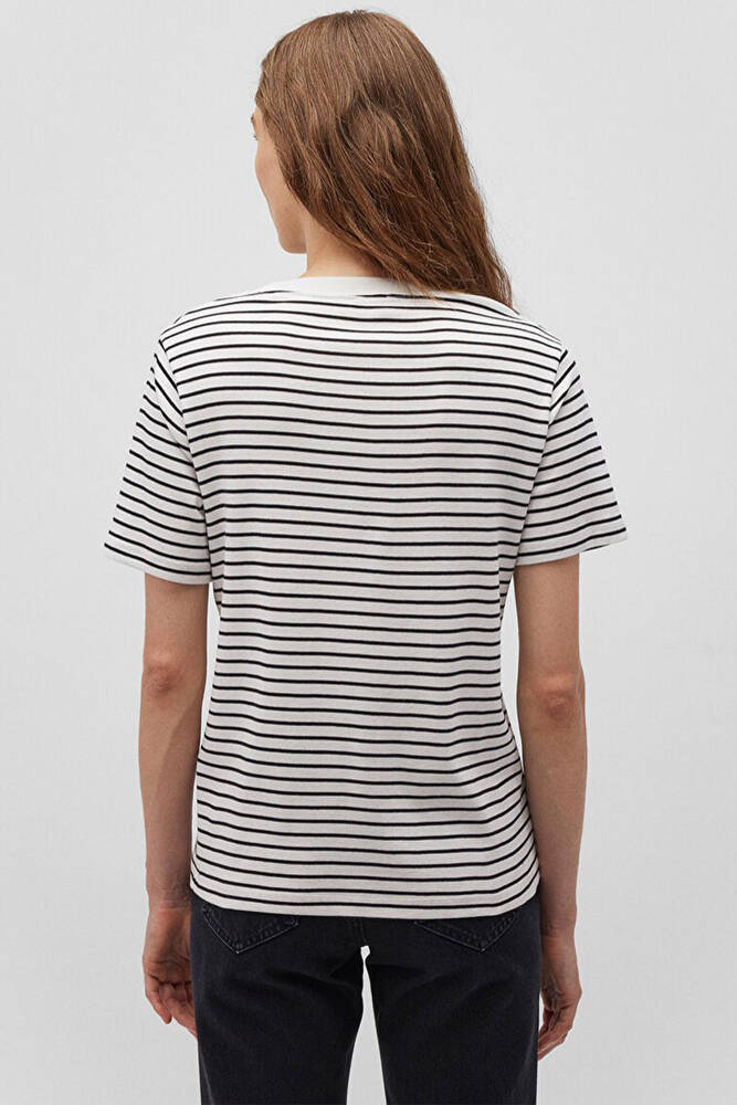 Kadın Bisiklet Yaka Tişört 1611653-85143 Siyah 