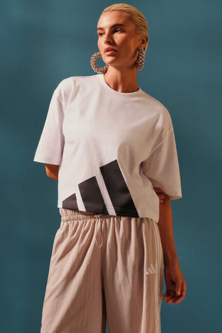 Kadın BL SJ Tişört JG8737 Beyaz - Thumbnail