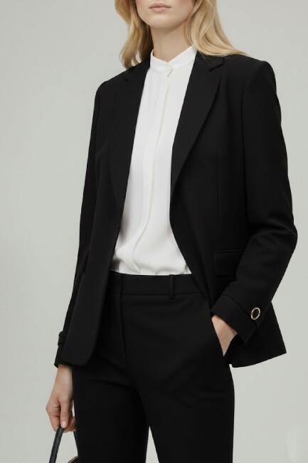 Kadın Blazer Ceket 19090503 Siyah - 5