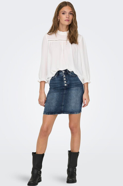 Kadın Blush Yüksek Bel Denim Etek 15305793 Mavi (1)