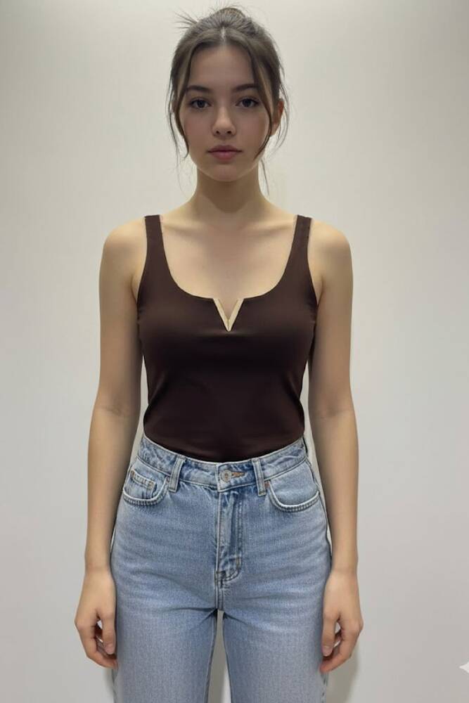 Kadın Bluz 1903027 Kahve 