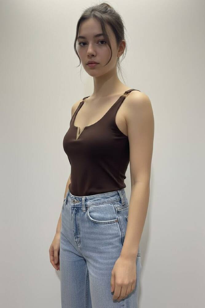 Kadın Bluz 1903027 Kahve 