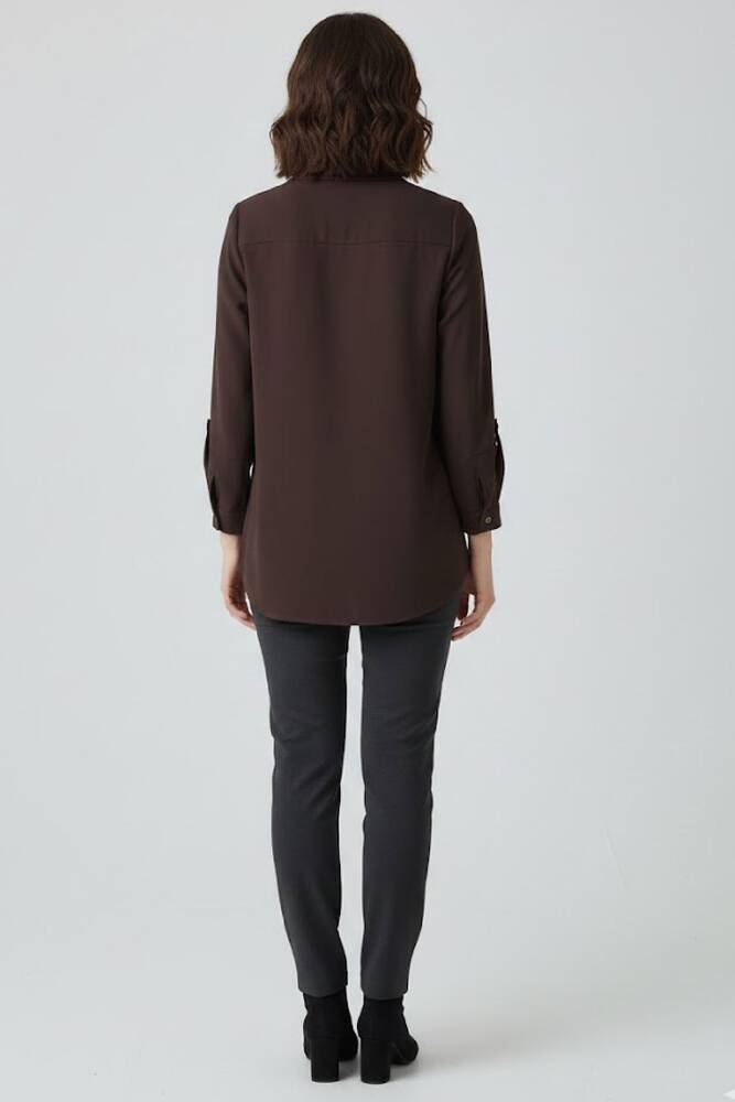 Kadın Bluz 19081285 Kahve 