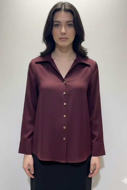 Kadın Bluz 19081834 Bordo (1)