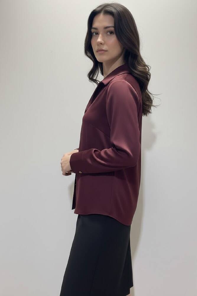 Kadın Bluz 19081834 Bordo 