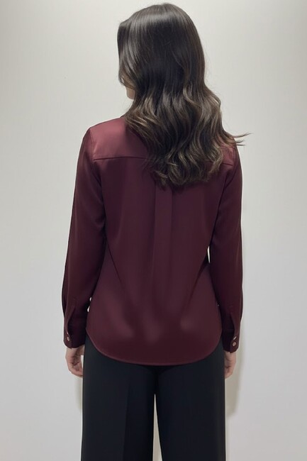 Kadın Bluz 19081834 Bordo - Thumbnail