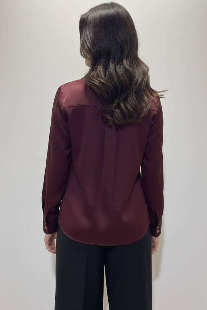 Kadın Bluz 19081834 Bordo 