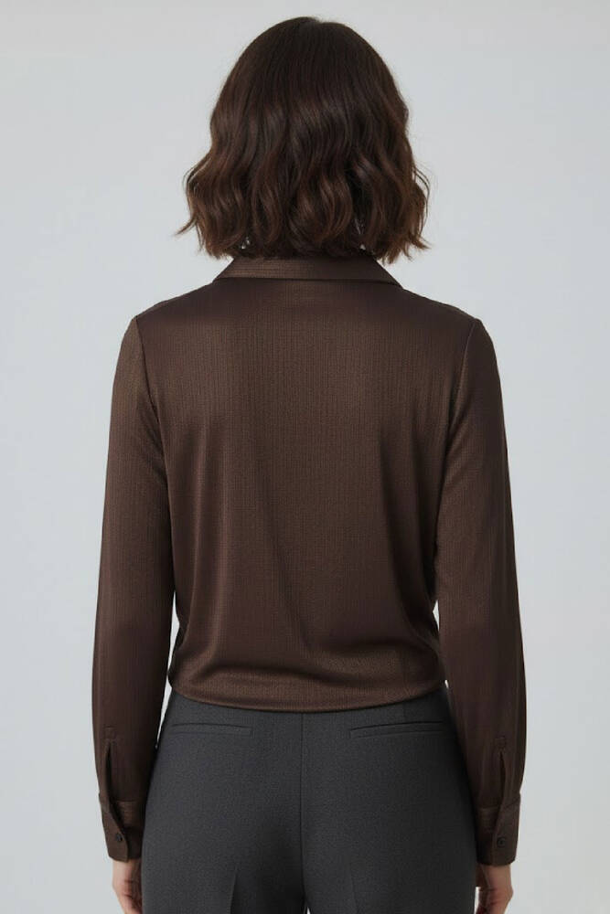 Kadın Bluz 19082054 Kahve 