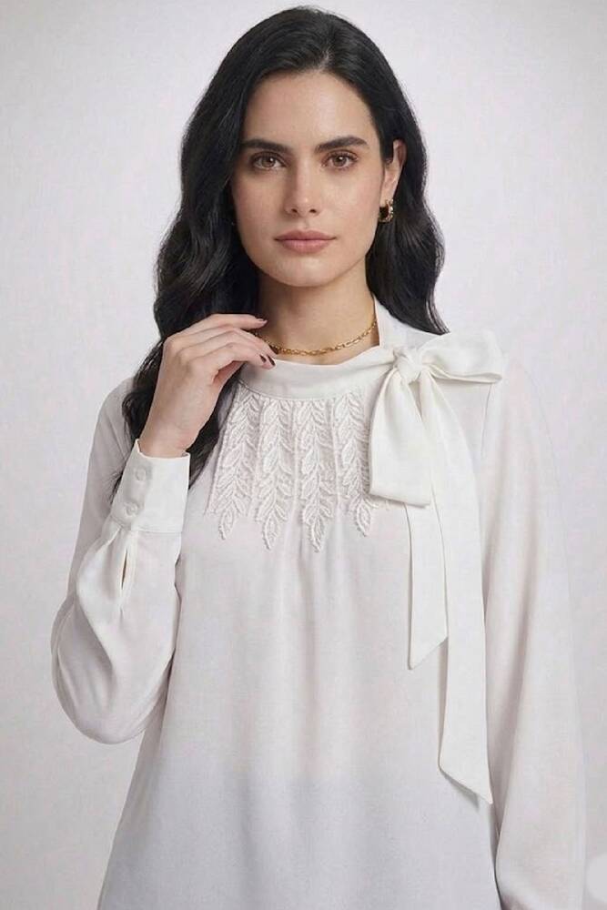 Kadın Bluz 19082084 Ekru 