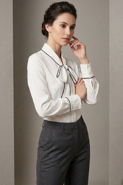 Kadın Bluz 19082146 Ekru - Thumbnail