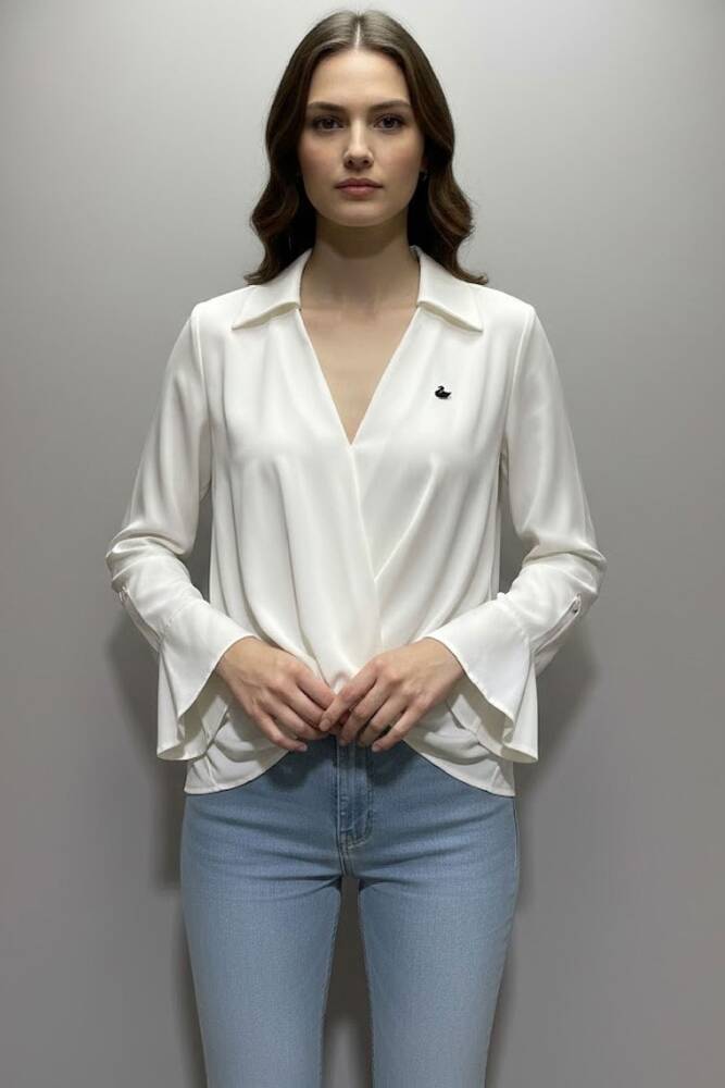 Kadın Bluz 19082231 Ekru 