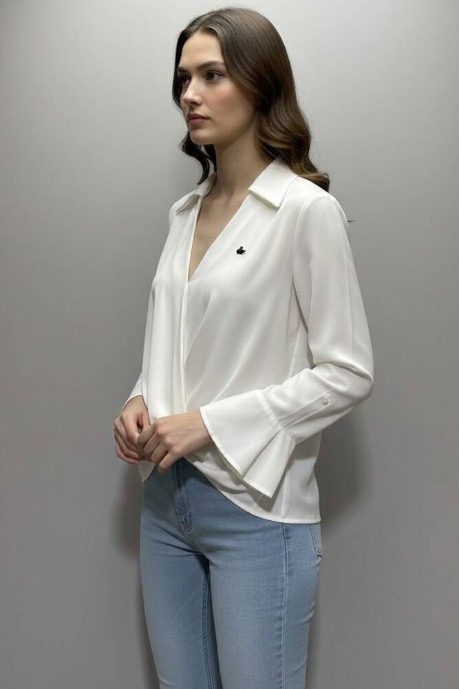 Kadın Bluz 19082231 Ekru 