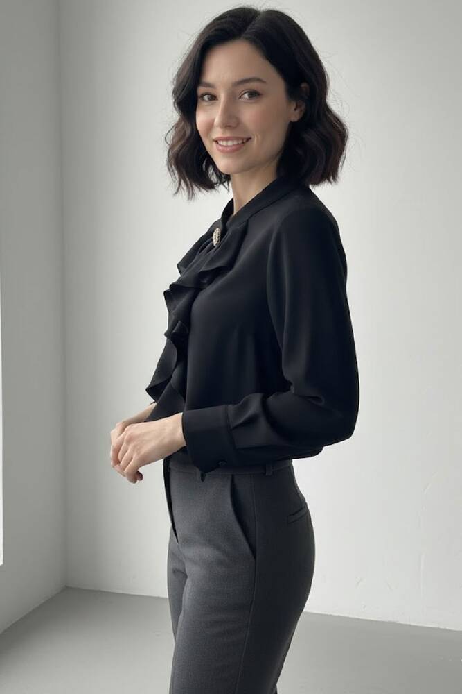 Kadın Bluz 19082264 Siyah 