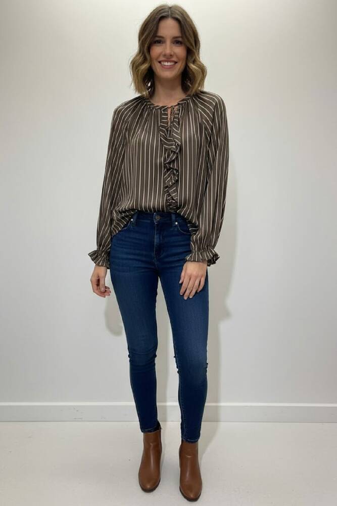 Kadın Bluz 19082272 Kahve 