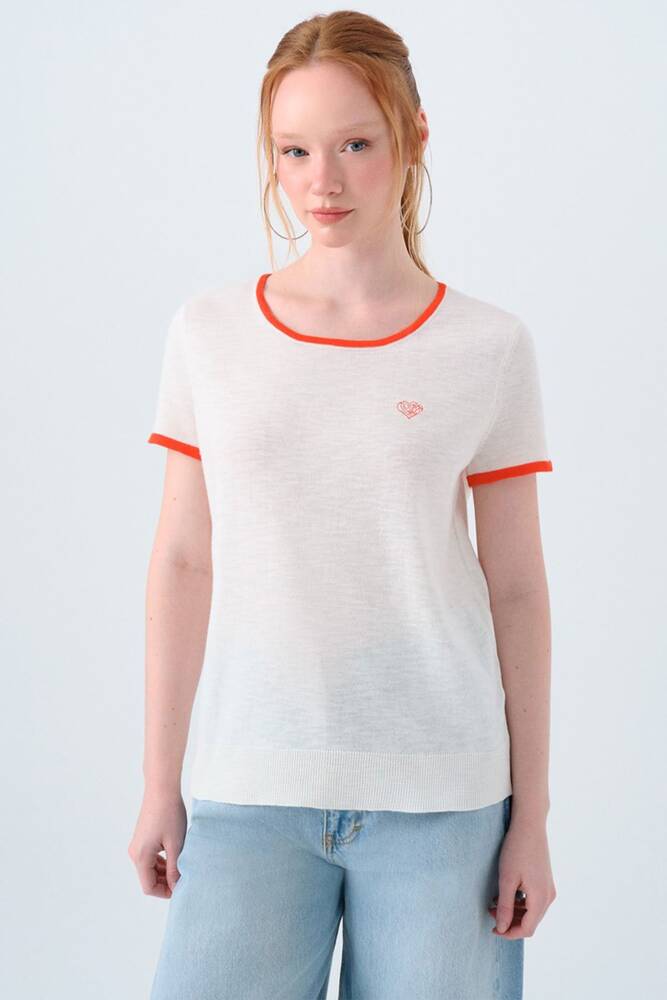 Kadın Bluz LF2040153 Ekru 