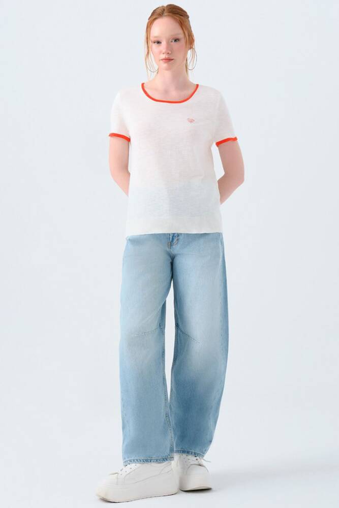 Kadın Bluz LF2040153 Ekru 