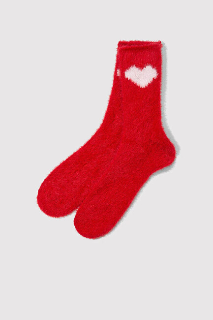 Kadın Bot Çorabı 1913571-10076 Kırmızı (1)