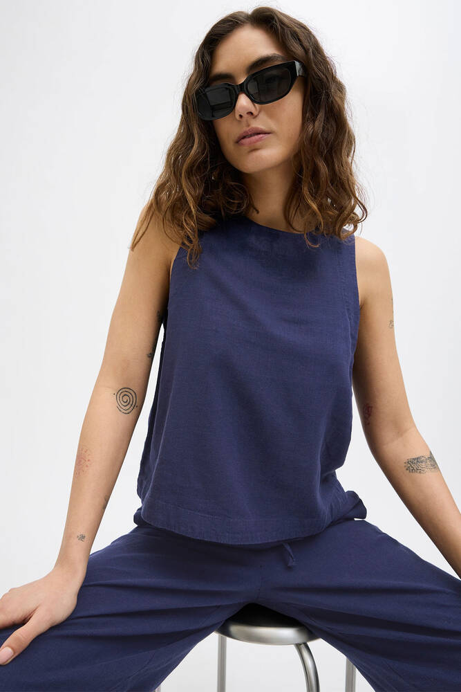 Kadın Breeze Summer Bluz 12271460 Lacivert 