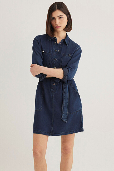 Kadın Bridget Denim Elbise 1310541-87815 Mavi (1)