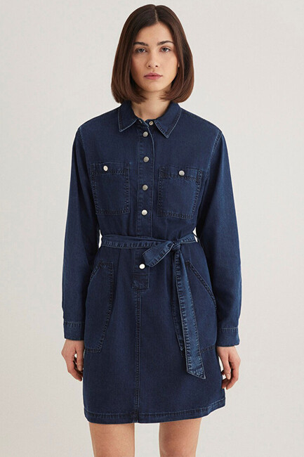 Kadın Bridget Denim Elbise 1310541-87815 Mavi (3)