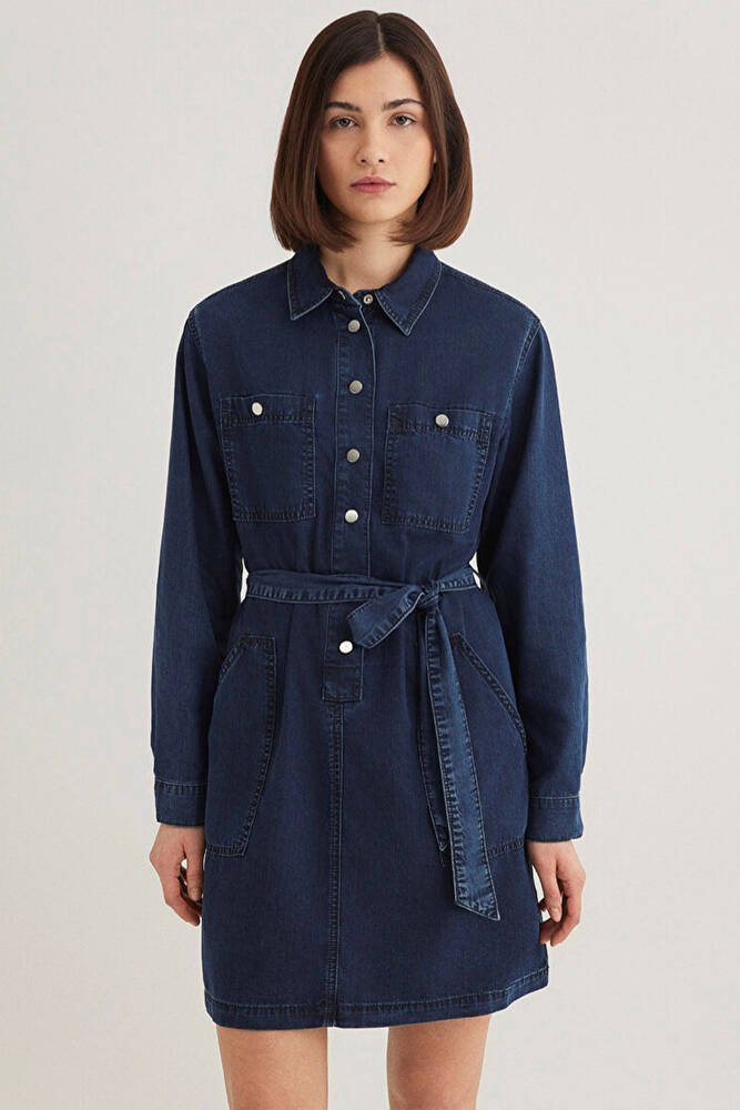 Kadın Bridget Denim Elbise 1310541-87815 Mavi 