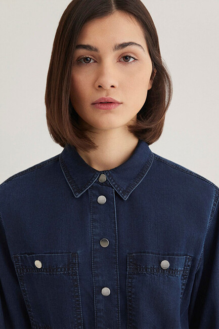 Kadın Bridget Denim Elbise 1310541-87815 Mavi - Thumbnail