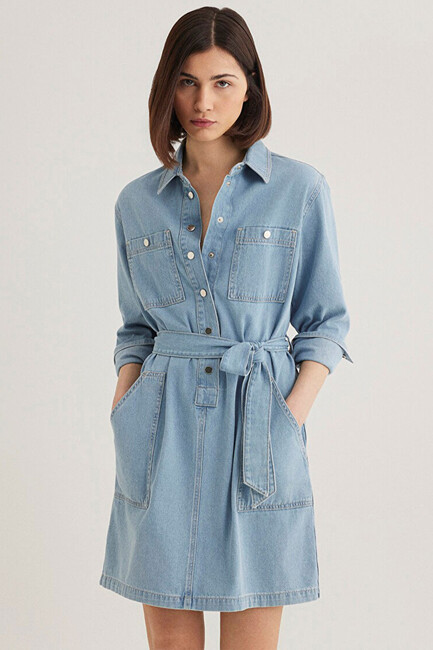 Kadın Bridget Gold Jean Elbise 1310541-87816 Mavi (3)