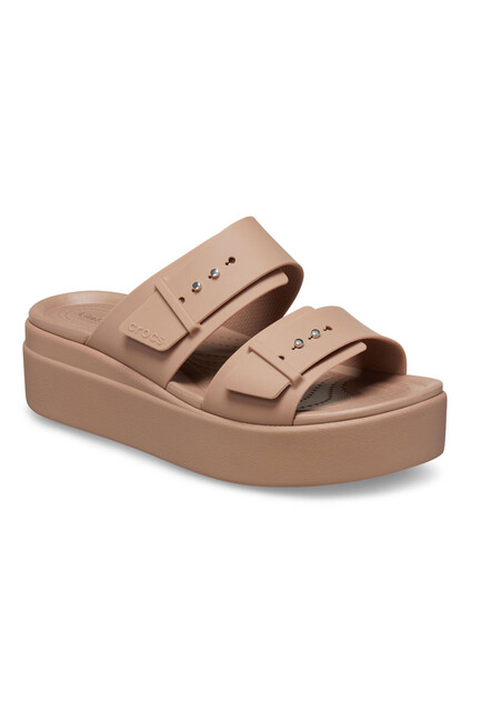 Kadın Brooklyn Buckle Lowwdg Terlik 207431_2Q9 Kahve - Thumbnail