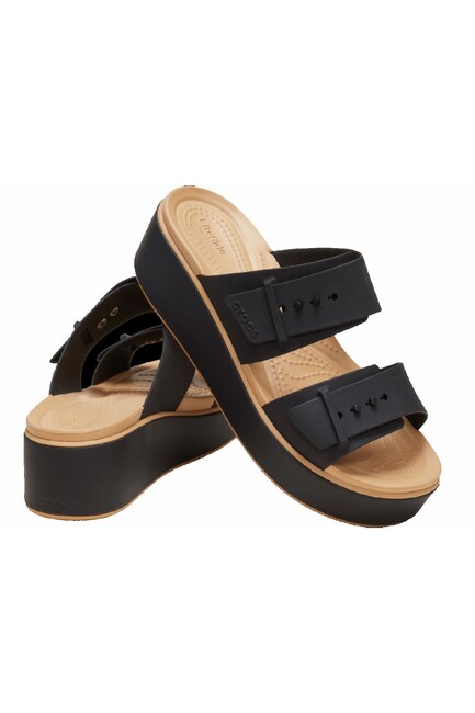 Kadın Brooklyn Buckle Matte Wrap Lw Terlik 212408_0RI Siyah (2)