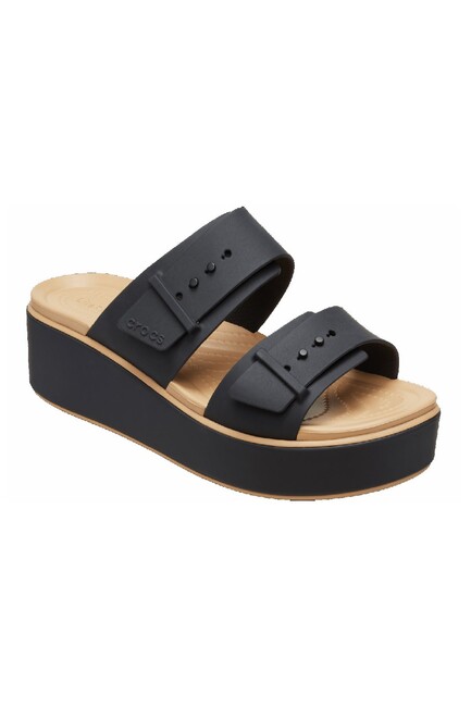 Kadın Brooklyn Buckle Matte Wrap Lw Terlik 212408_0RI Siyah - Thumbnail