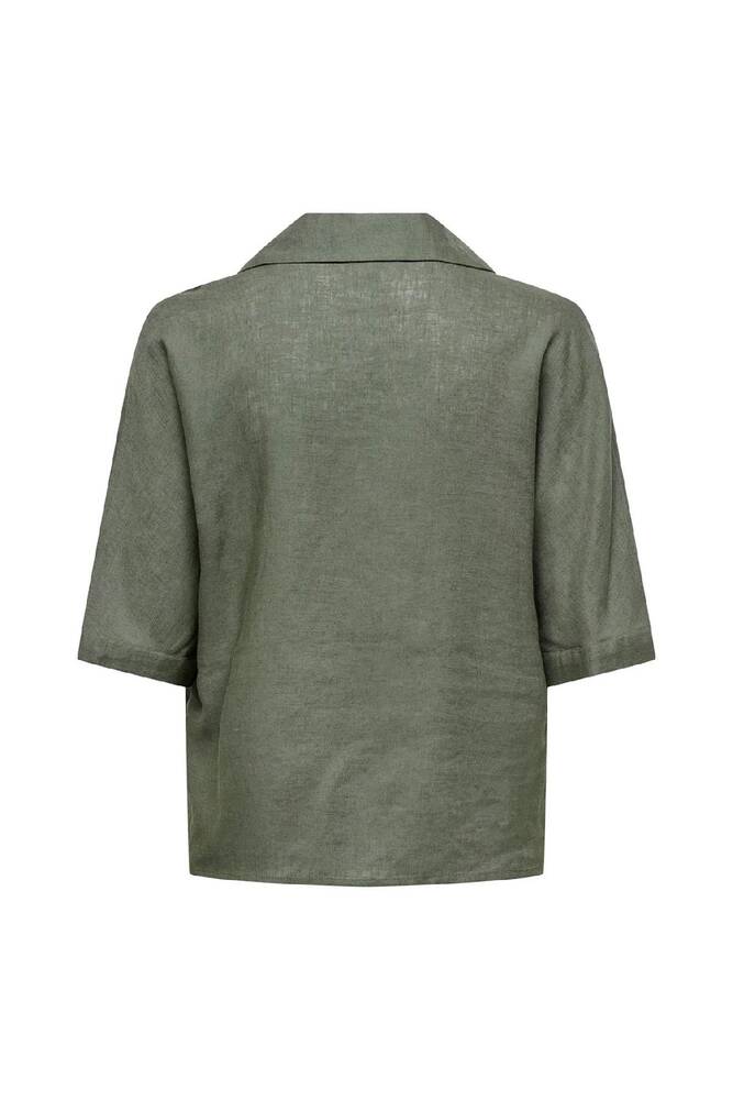 Kadın Bruxelles Linen Gömlek 15314215 Haki 