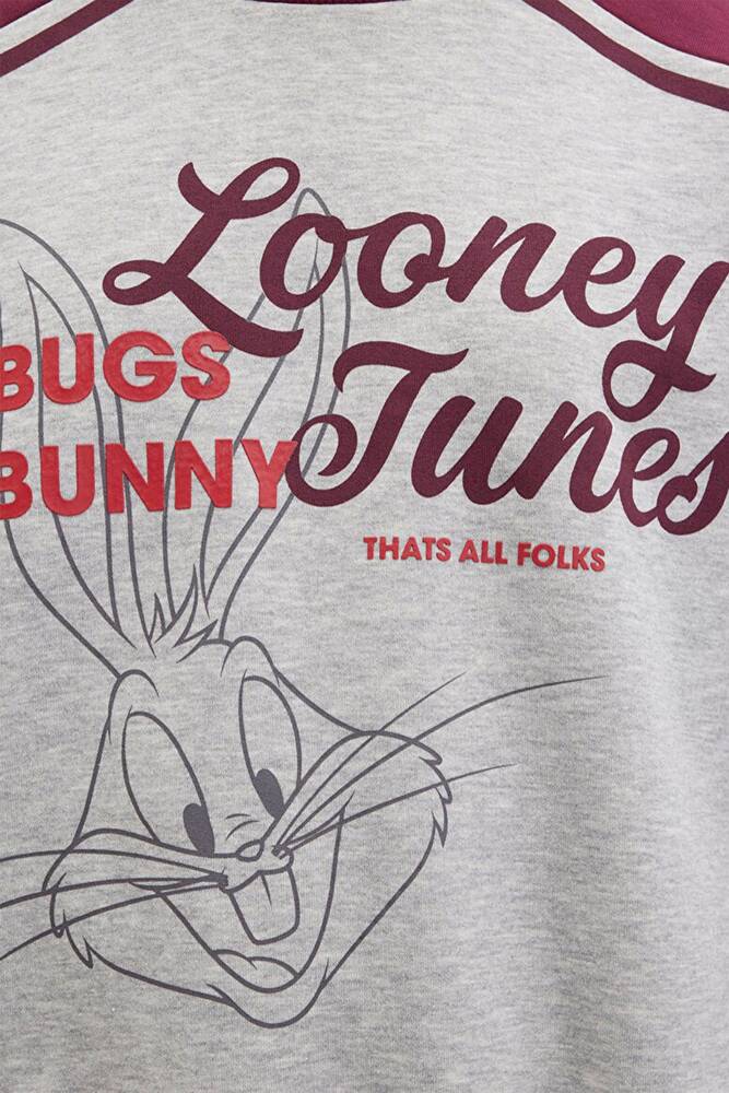 Kadın Bugs Bunny Baskılı Sweat 1S10464-83096 Gri 