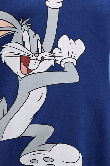 Kadın Bugs Bunny Baskılı Sweat 1S10471-89353 Lacivert - Thumbnail