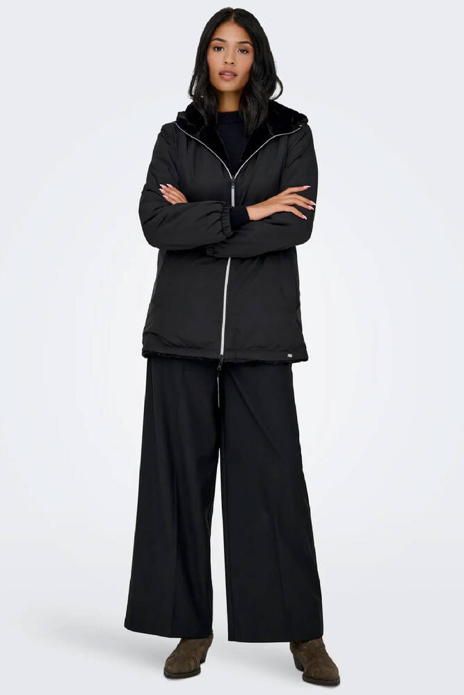 Kadın Candy Fermuarlı Kürk Mont 15312870 Siyah 