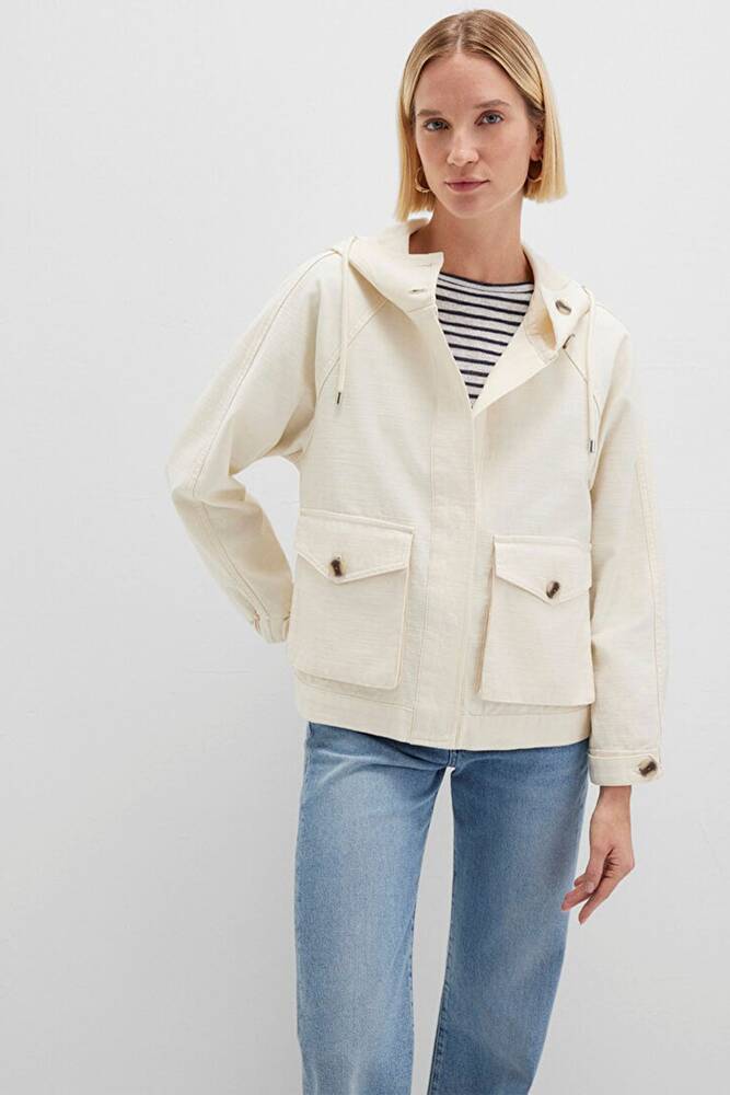 Kadın Ceket 1110625-89513 Ekru 