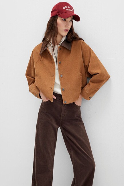 Kadın Ceket 1110842-70381 Kahve - Thumbnail