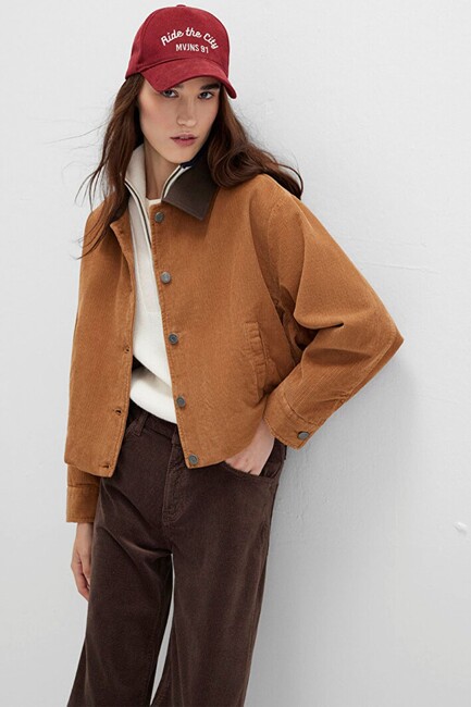 Kadın Ceket 1110842-70381 Kahve - Thumbnail