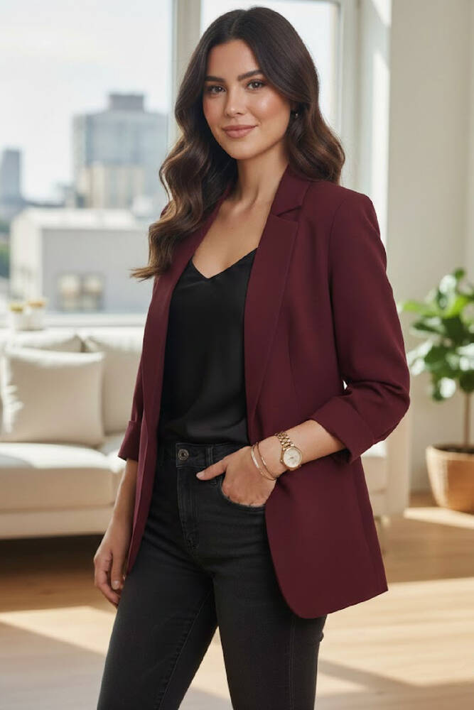 Kadın Ceket 19090179 Bordo 